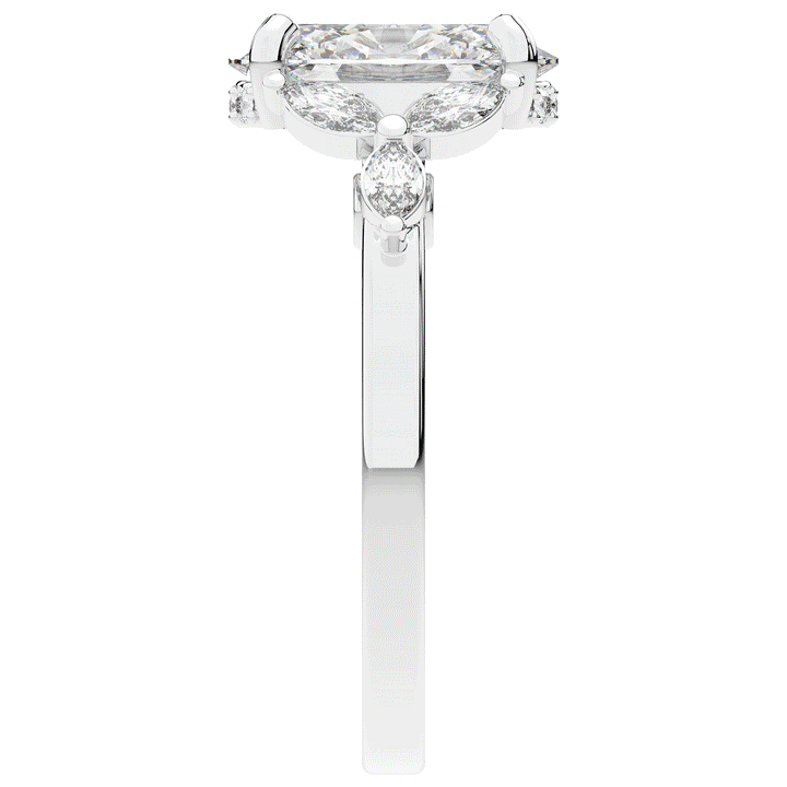 2.85CT.TW OVAL LAB DIAMOND ENGAGEMENT RING - Nazarelle