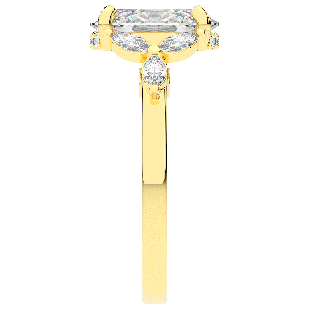 2.85CT.TW OVAL LAB DIAMOND ENGAGEMENT RING - Nazarelle