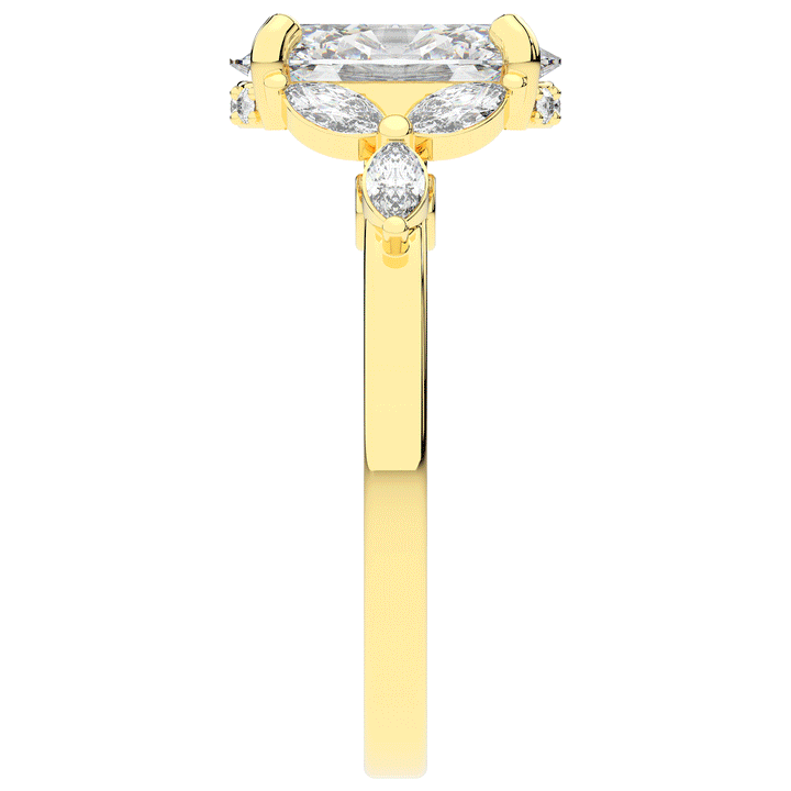 2.85CT.TW OVAL LAB DIAMOND ENGAGEMENT RING - Nazarelle