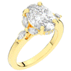2.85CT.TW OVAL LAB DIAMOND ENGAGEMENT RING - Nazarelle