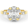 2.85CT.TW OVAL LAB DIAMOND ENGAGEMENT RING - Nazarelle