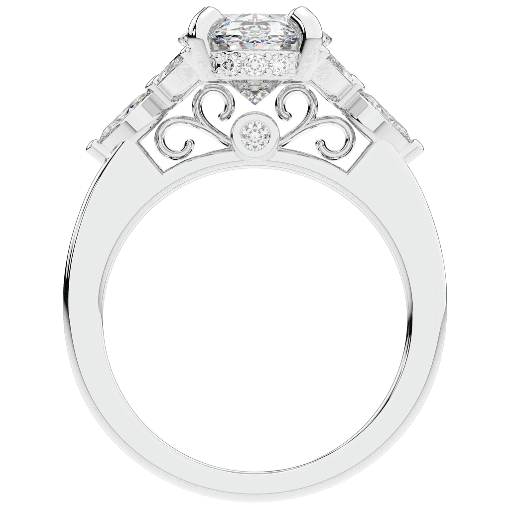 2.85CT.TW OVAL LAB DIAMOND ENGAGEMENT RING - Nazarelle