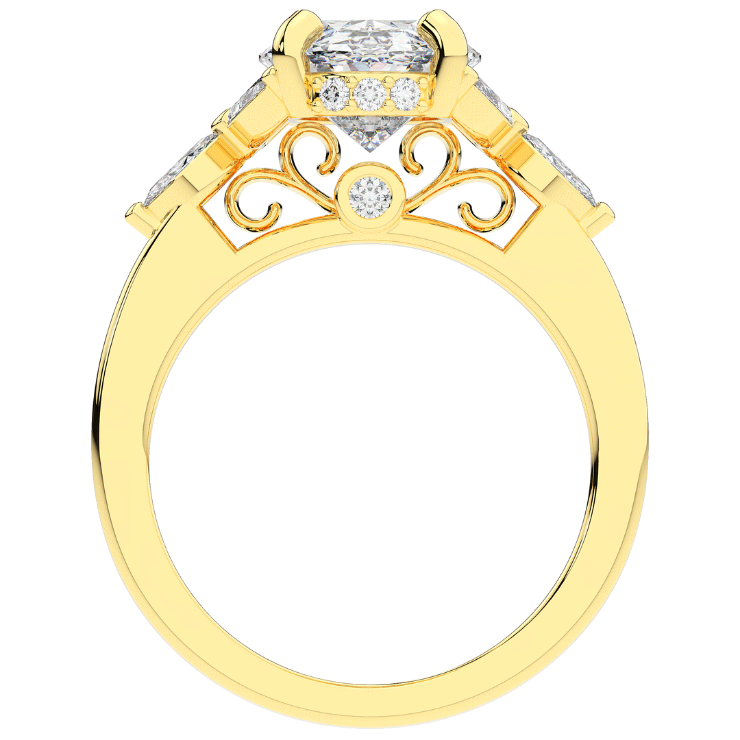 2.85CT.TW OVAL LAB DIAMOND ENGAGEMENT RING - Nazarelle