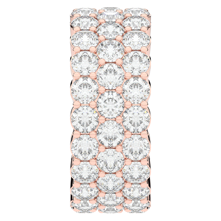 6.30CT.TW 3 ROW ROUND LAB DIAMOND ETERNITY WEDDING BAND - Nazarelle