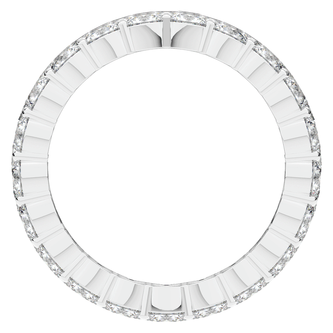 6.30CT.TW 3 ROW ROUND LAB DIAMOND ETERNITY WEDDING BAND - Nazarelle