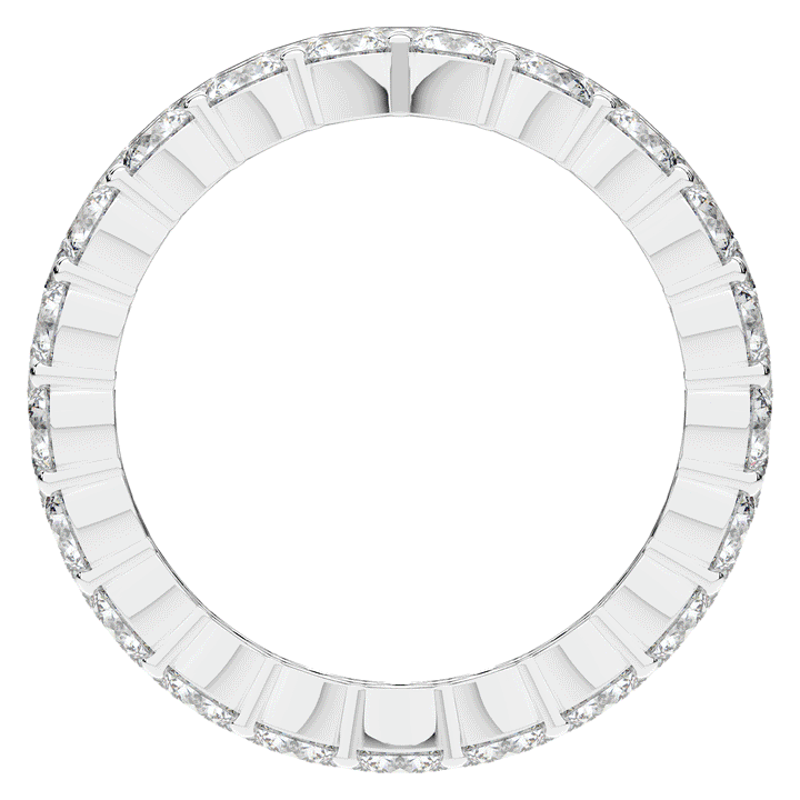6.30CT.TW 3 ROW ROUND LAB DIAMOND ETERNITY WEDDING BAND - Nazarelle