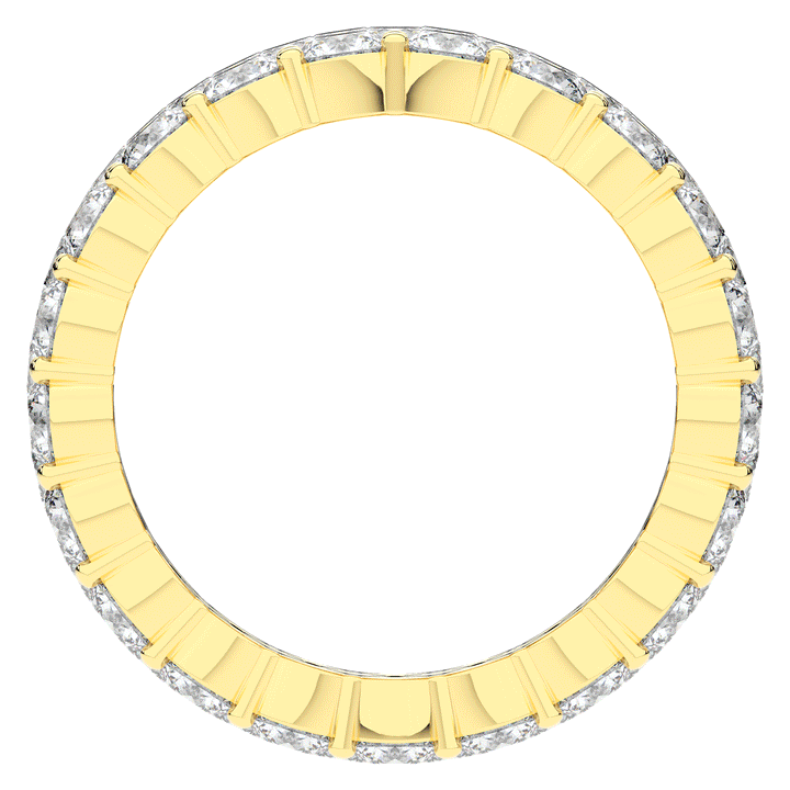 6.30CT.TW 3 ROW ROUND LAB DIAMOND ETERNITY WEDDING BAND - Nazarelle