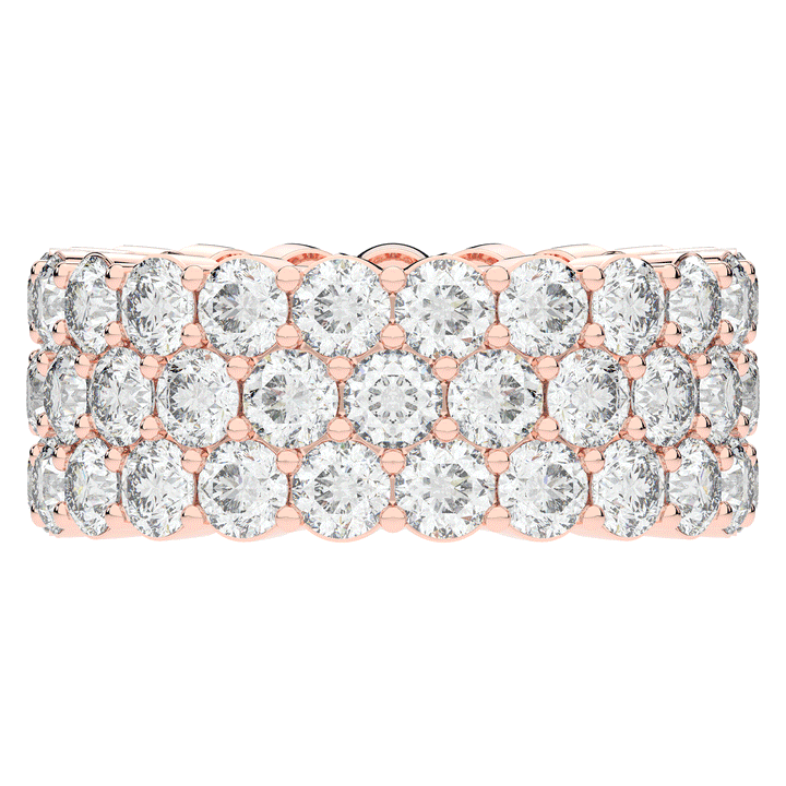 6.30CT.TW 3 ROW ROUND LAB DIAMOND ETERNITY WEDDING BAND - Nazarelle