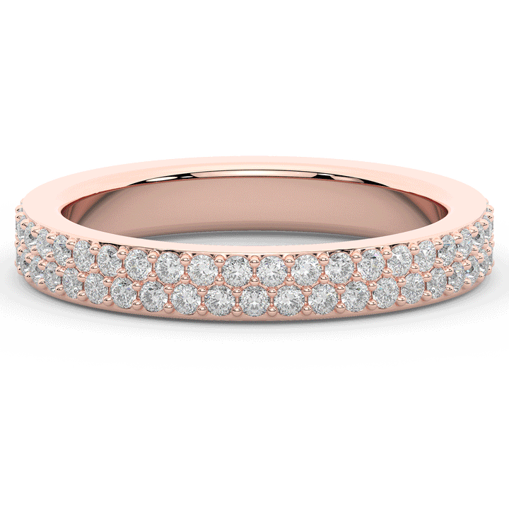 0.65CT.TW LAB DIAMOND DOUBLESTACK WEDDING BAND - Nazarelle