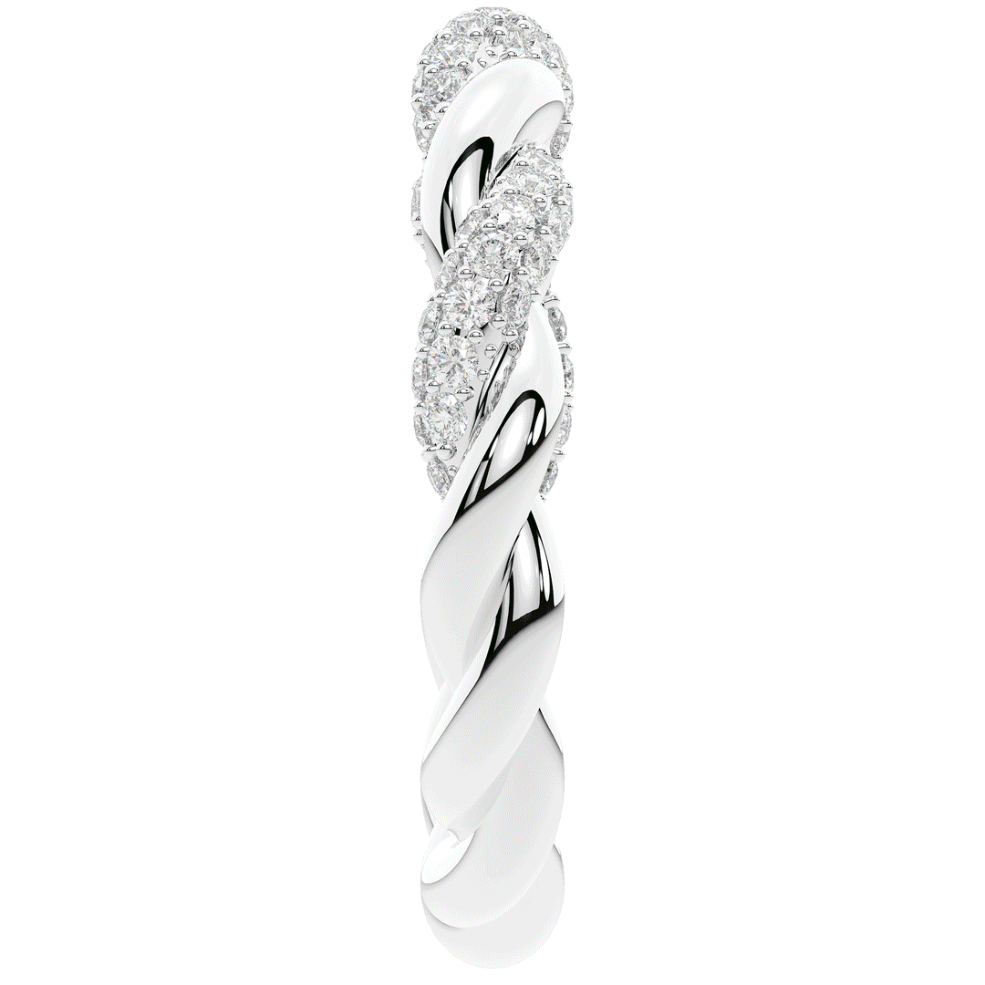 0.40CT.TW LAB DIAMOND TWIST WEDDING BAND - Nazarelle