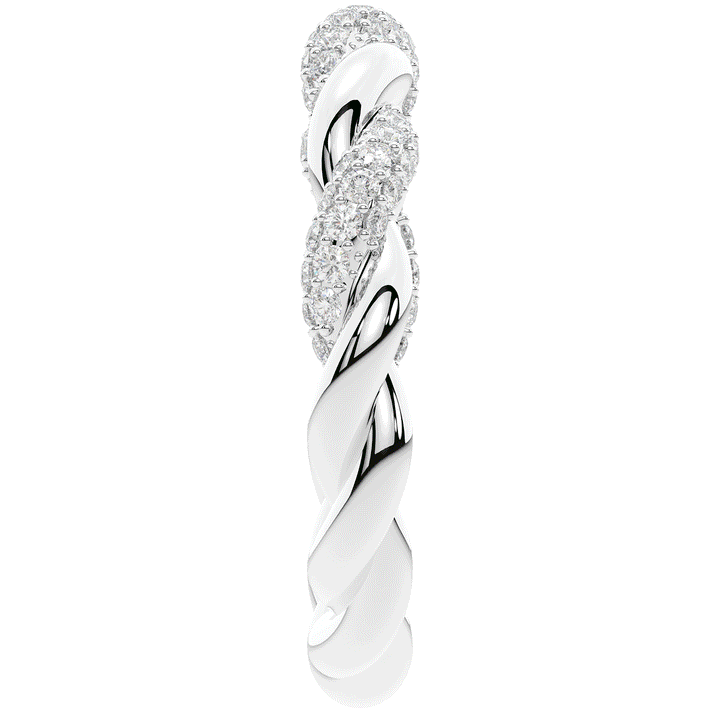 0.40CT.TW LAB DIAMOND TWIST WEDDING BAND - Nazarelle
