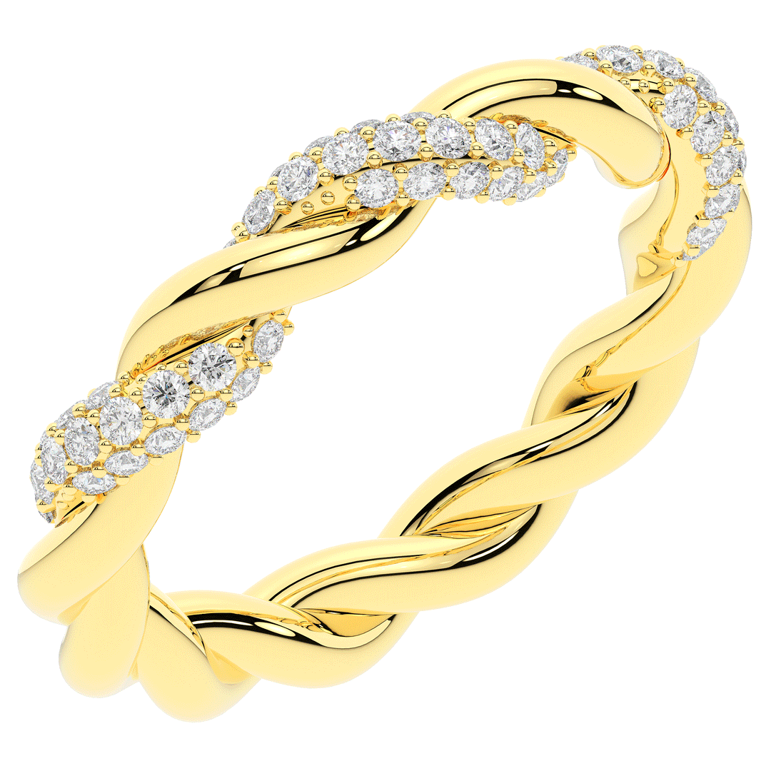 0.40CT.TW LAB DIAMOND TWIST WEDDING BAND - Nazarelle