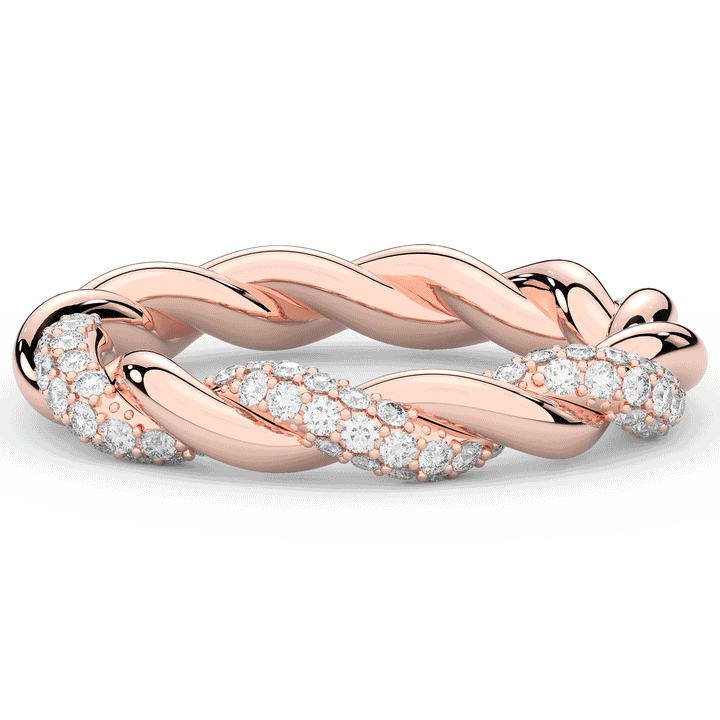 0.40CT.TW LAB DIAMOND TWIST WEDDING BAND - Nazarelle