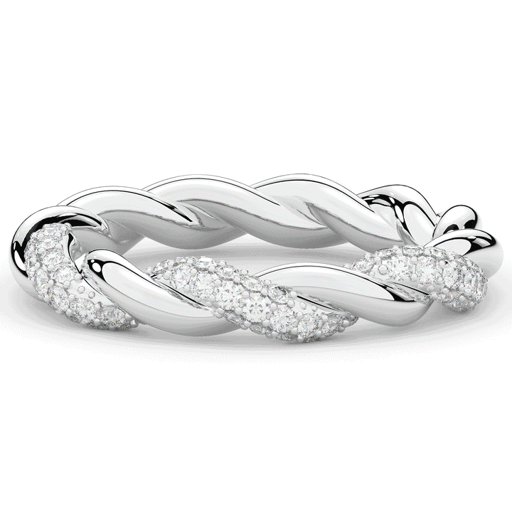 0.40CT.TW LAB DIAMOND TWIST WEDDING BAND - Nazarelle