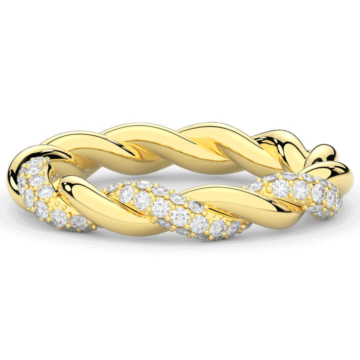 0.40CT.TW LAB DIAMOND TWIST WEDDING BAND - Nazarelle