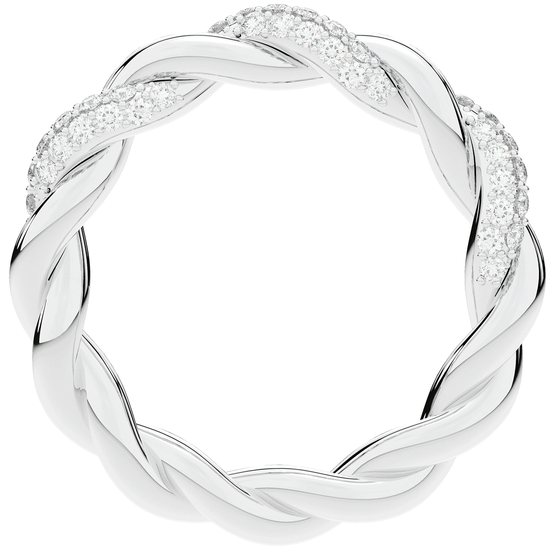 0.40CT.TW LAB DIAMOND TWIST WEDDING BAND - Nazarelle