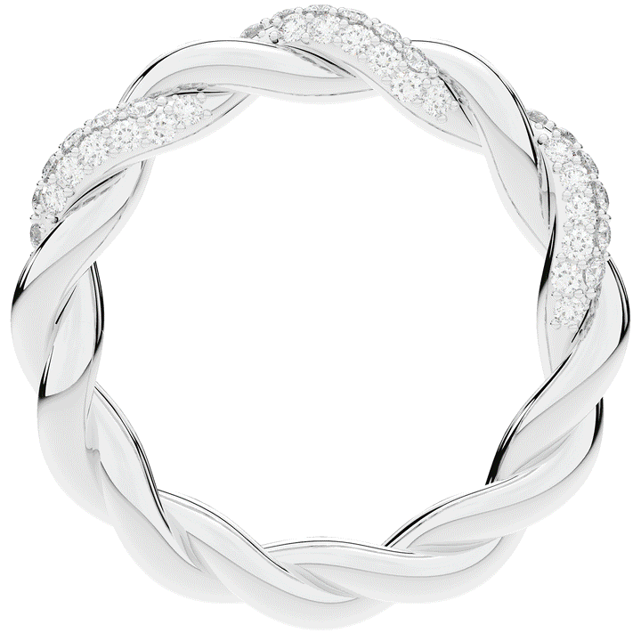 0.40CT.TW LAB DIAMOND TWIST WEDDING BAND - Nazarelle