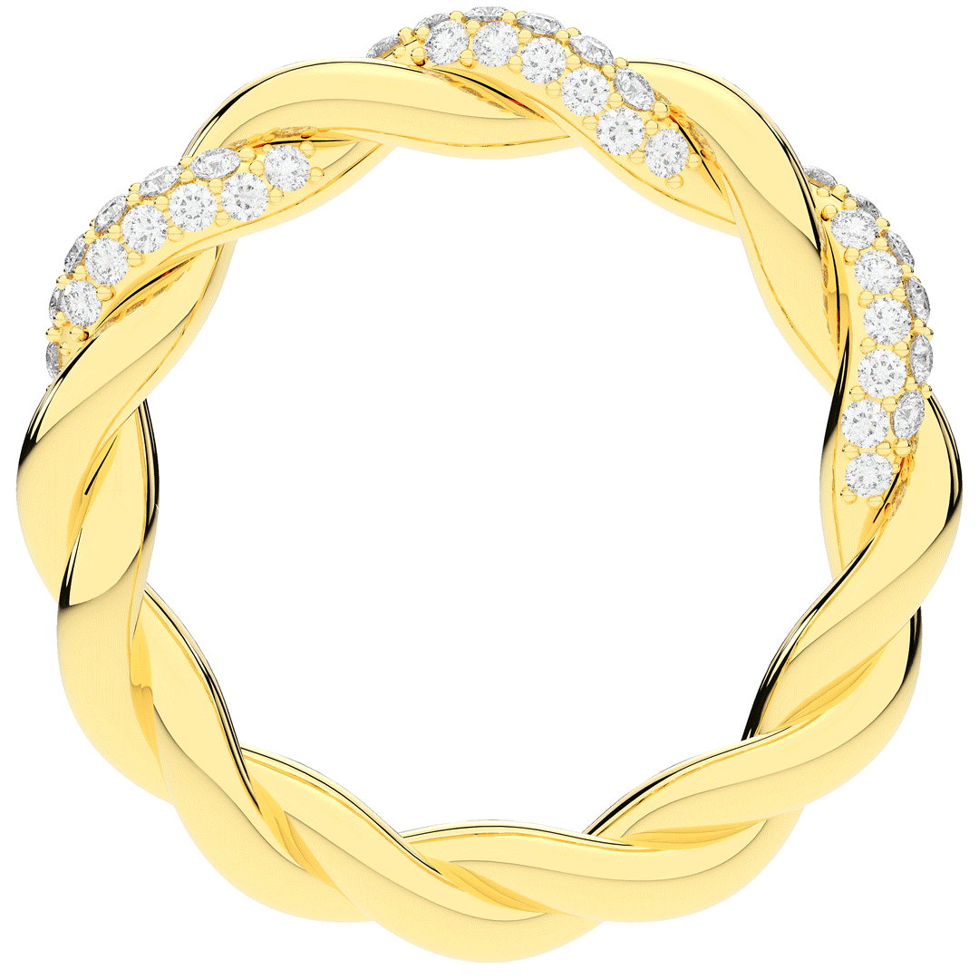 0.40CT.TW LAB DIAMOND TWIST WEDDING BAND - Nazarelle