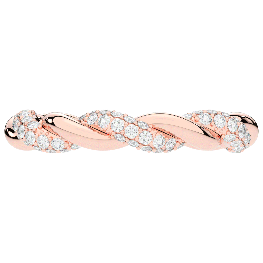 0.40CT.TW LAB DIAMOND TWIST WEDDING BAND - Nazarelle