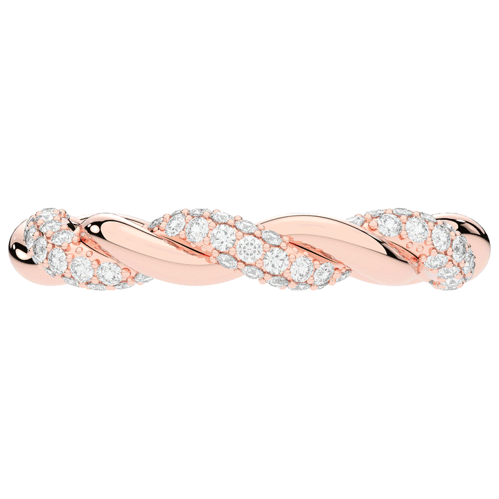 0.40CT.TW LAB DIAMOND TWIST WEDDING BAND - Nazarelle