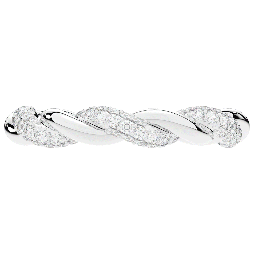 0.40CT.TW LAB DIAMOND TWIST WEDDING BAND - Nazarelle