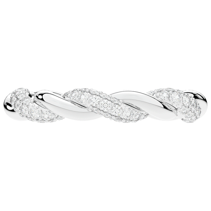 0.40CT.TW LAB DIAMOND TWIST WEDDING BAND - Nazarelle
