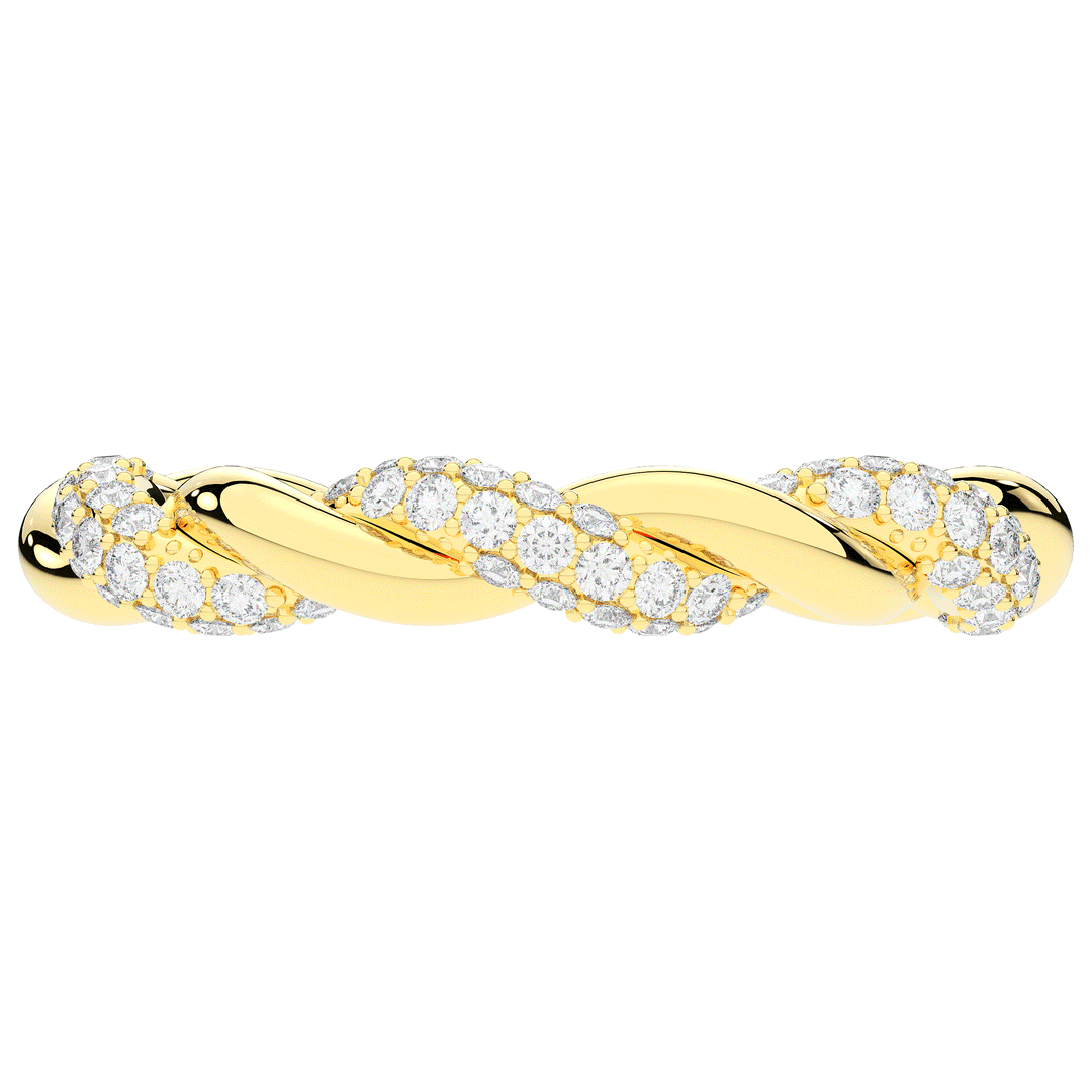 0.40CT.TW LAB DIAMOND TWIST WEDDING BAND - Nazarelle