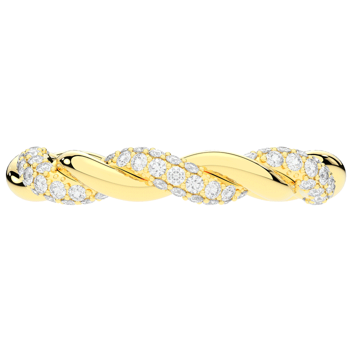 0.40CT.TW LAB DIAMOND TWIST WEDDING BAND - Nazarelle