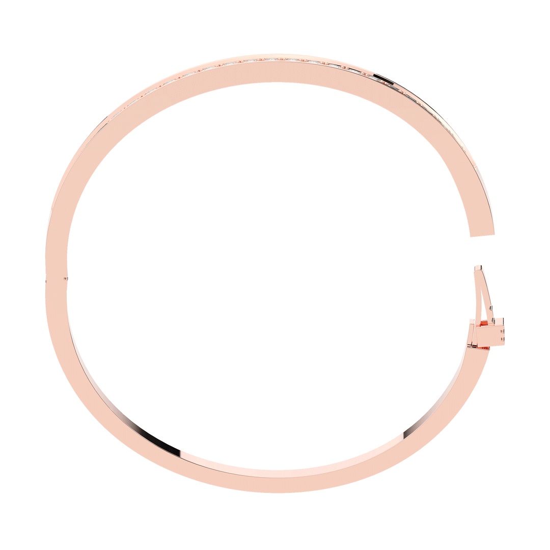 1.25CT.TW ROUND LAB DIAMOND BANGLE - Nazarelle