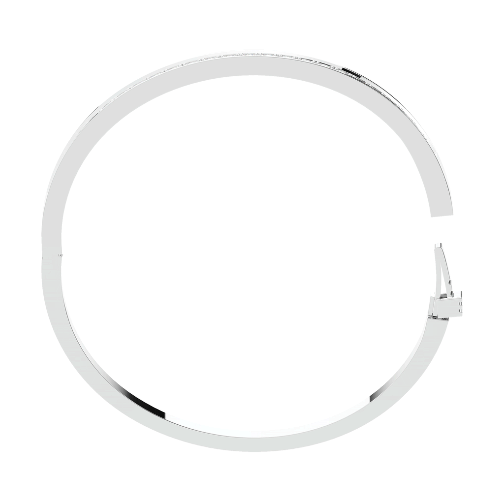 1.25CT.TW ROUND LAB DIAMOND BANGLE - Nazarelle