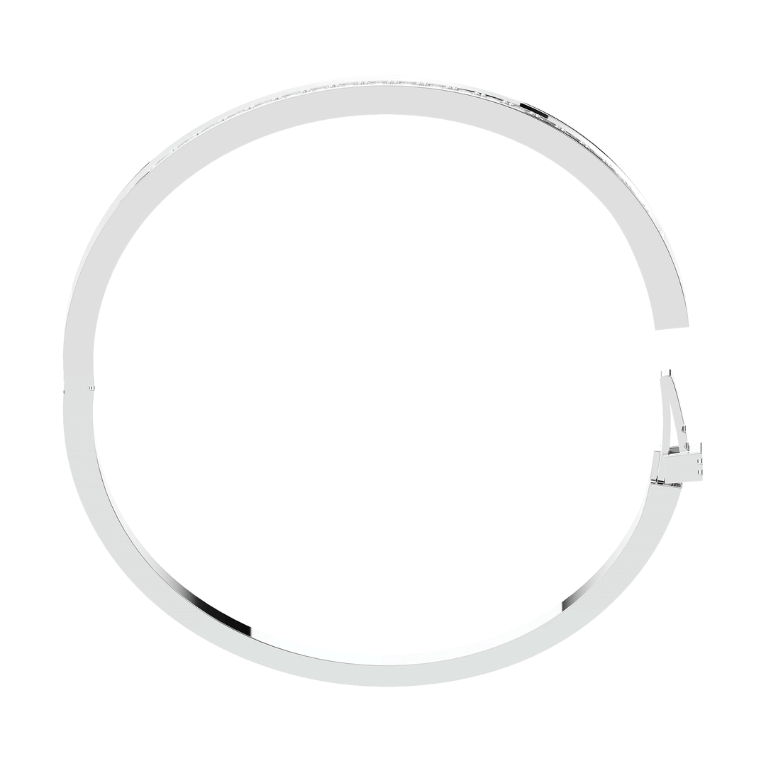 1.25CT.TW ROUND LAB DIAMOND BANGLE - Nazarelle