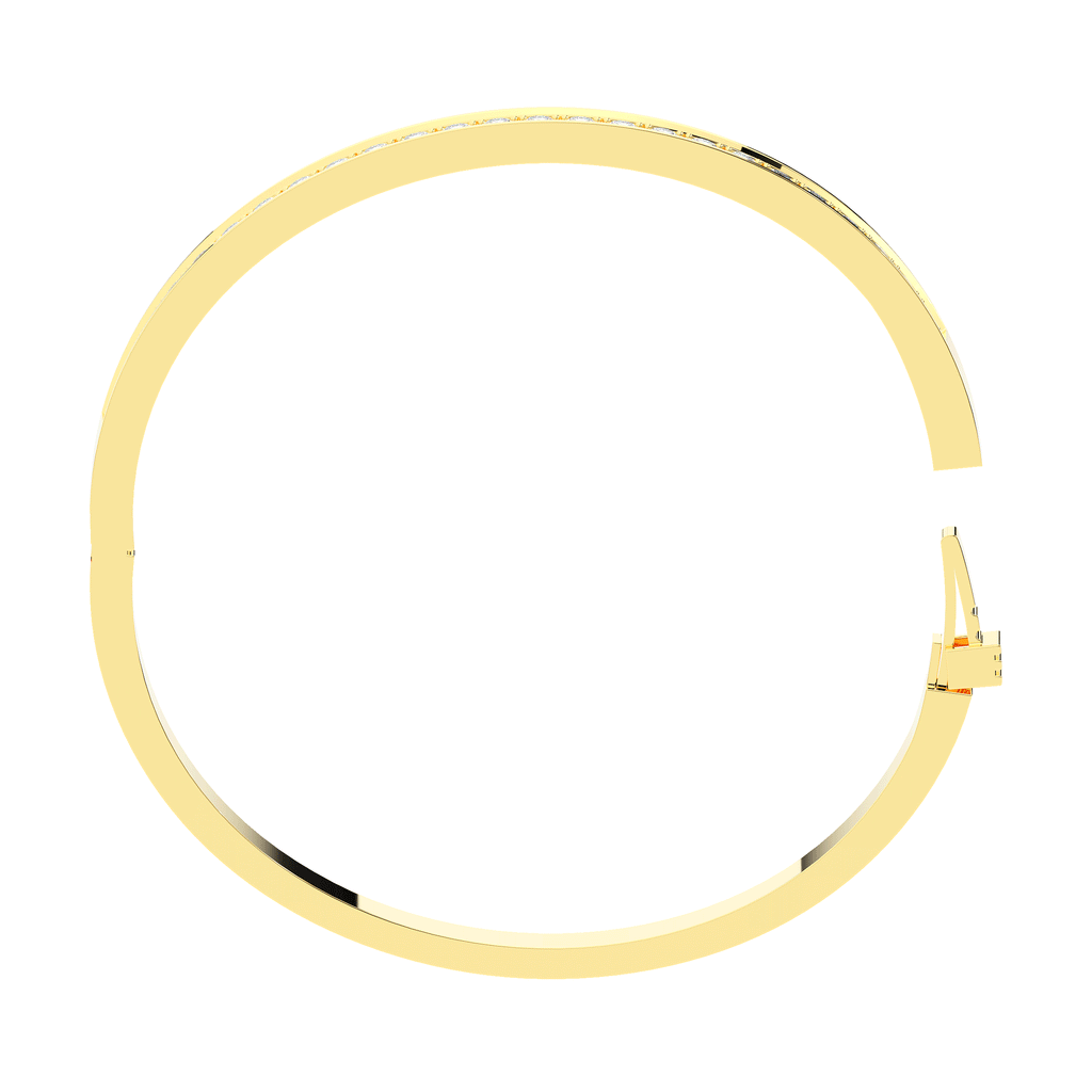 1.25CT.TW ROUND LAB DIAMOND BANGLE - Nazarelle