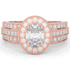 1.80CT.TW OVAL LAB DIAMOND HALO ENGAGEMENT RING - Nazarelle