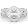 1.80CT.TW OVAL LAB DIAMOND HALO ENGAGEMENT RING - Nazarelle
