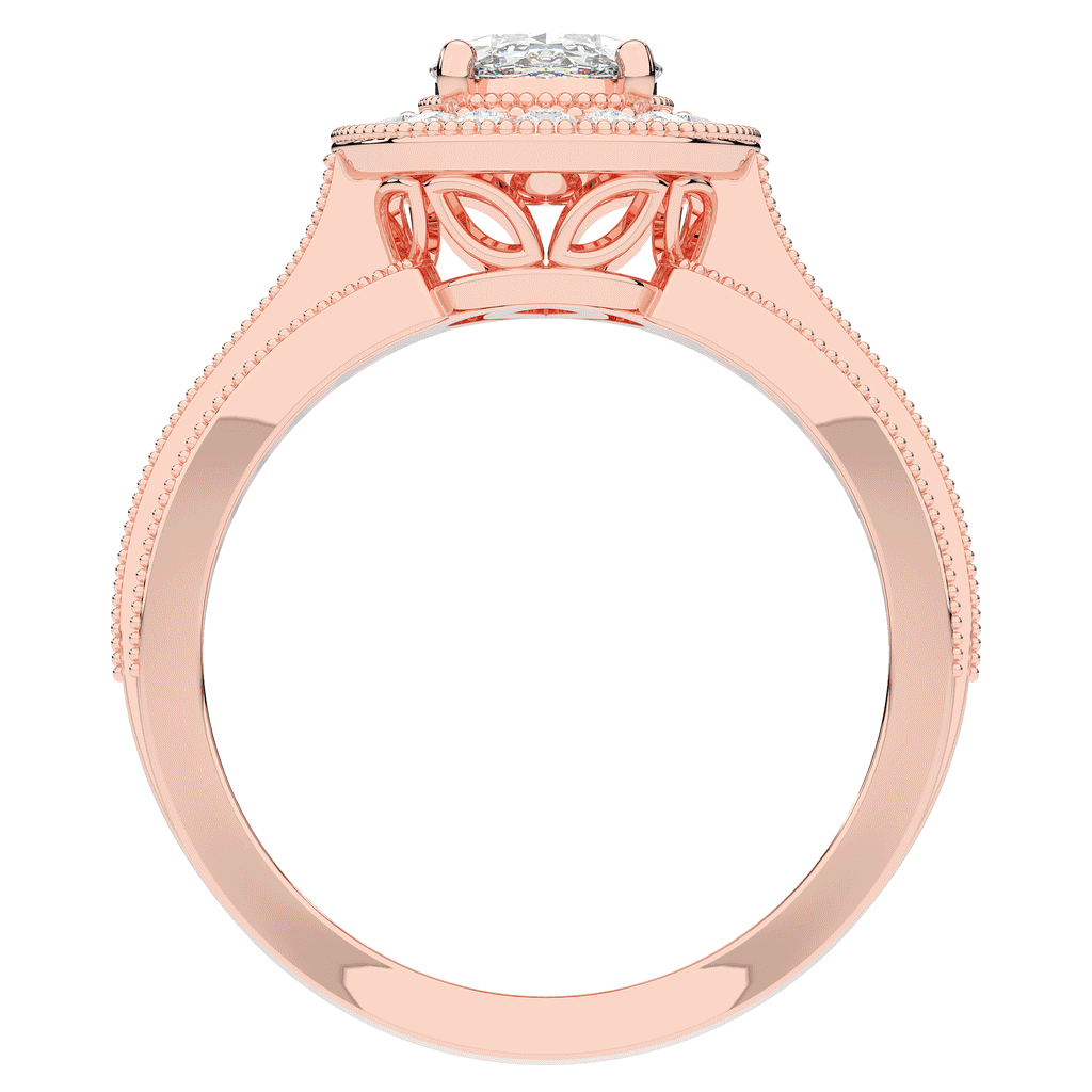 1.80CT.TW OVAL LAB DIAMOND HALO ENGAGEMENT RING - Nazarelle
