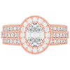 1.80CT.TW OVAL LAB DIAMOND HALO ENGAGEMENT RING - Nazarelle