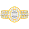 1.80CT.TW OVAL LAB DIAMOND HALO ENGAGEMENT RING - Nazarelle
