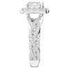 2.70CT.TW CUSHION LAB DIAMOND HALO TRIPLE TWIST ENGAGEMENT RING - Nazarelle