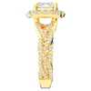 2.70CT.TW CUSHION LAB DIAMOND HALO TRIPLE TWIST ENGAGEMENT RING - Nazarelle