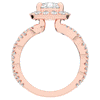2.70CT.TW CUSHION LAB DIAMOND HALO TRIPLE TWIST ENGAGEMENT RING - Nazarelle