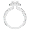 2.70CT.TW CUSHION LAB DIAMOND HALO TRIPLE TWIST ENGAGEMENT RING - Nazarelle