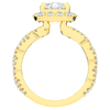 2.70CT.TW CUSHION LAB DIAMOND HALO TRIPLE TWIST ENGAGEMENT RING - Nazarelle