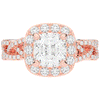 2.70CT.TW CUSHION LAB DIAMOND HALO TRIPLE TWIST ENGAGEMENT RING - Nazarelle