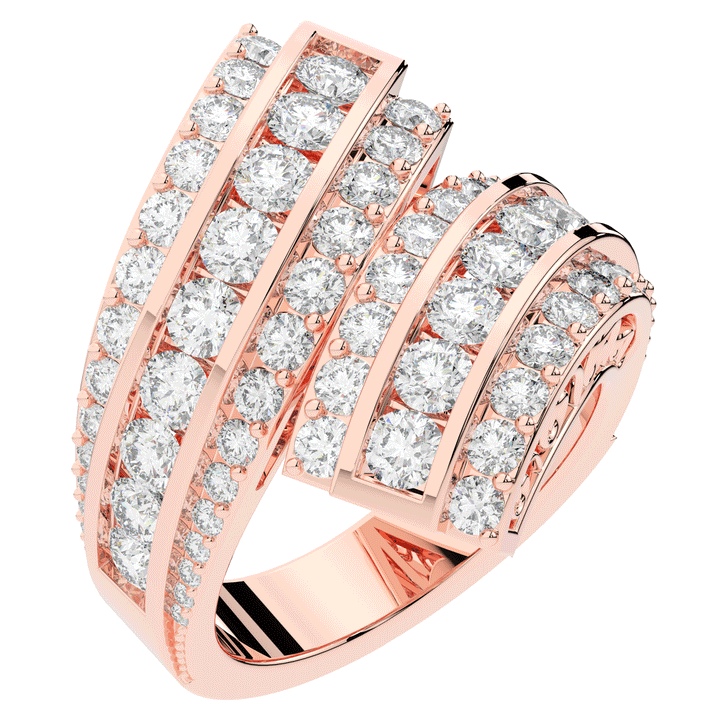 3.30CT.TW ROUND LAB DIAMOND BYPASS WEDDING BAND - Nazarelle