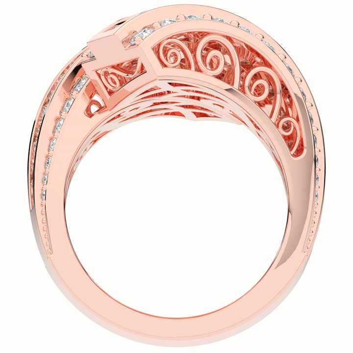 3.30CT.TW ROUND LAB DIAMOND BYPASS WEDDING BAND - Nazarelle