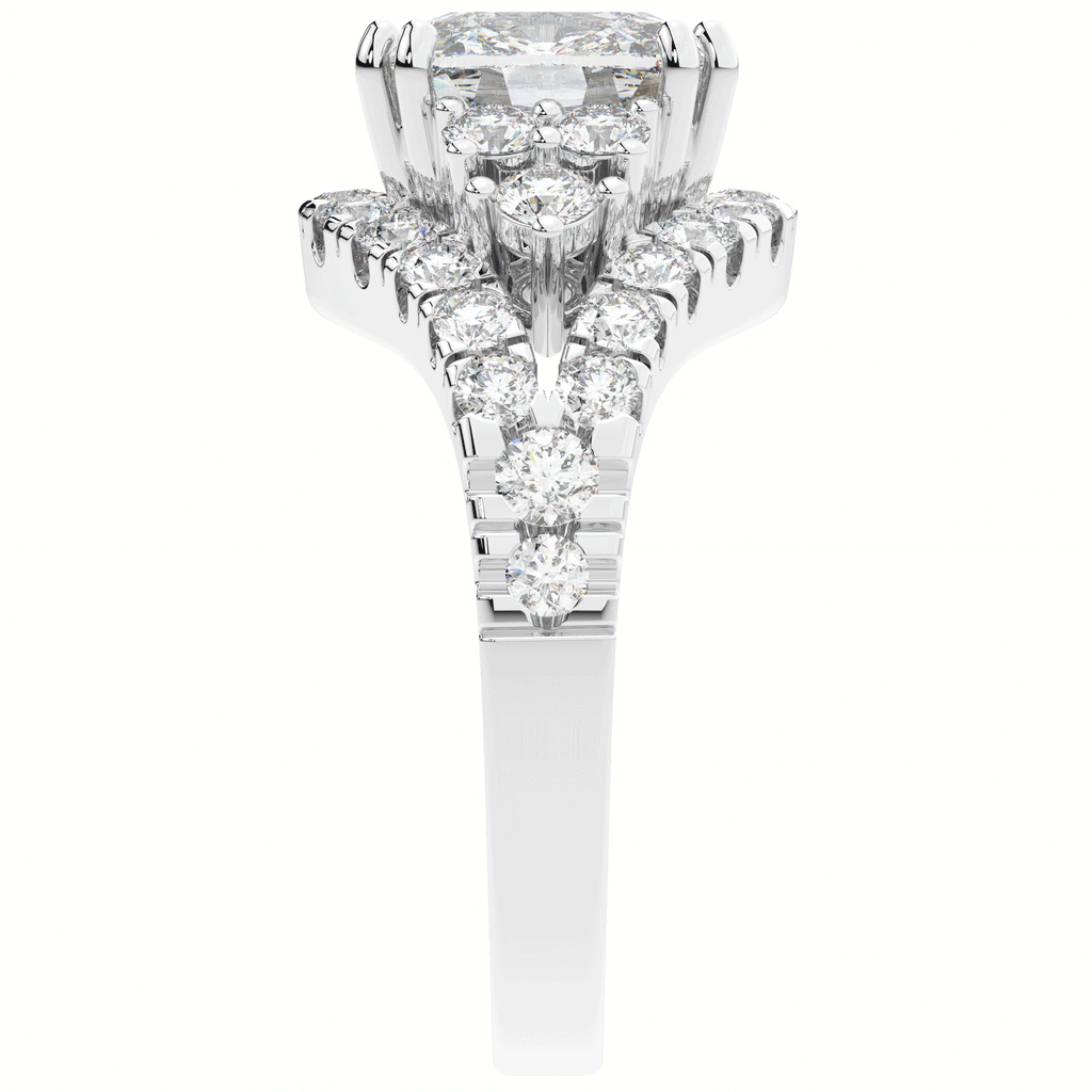 3.10CT.TW CUSHION LAB DIAMOND HALO ENGAGEMENT RING - Nazarelle