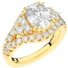 3.10CT.TW CUSHION LAB DIAMOND HALO ENGAGEMENT RING - Nazarelle