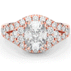 3.10CT.TW CUSHION LAB DIAMOND HALO ENGAGEMENT RING - Nazarelle