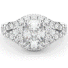 3.10CT.TW CUSHION LAB DIAMOND HALO ENGAGEMENT RING - Nazarelle