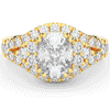 3.10CT.TW CUSHION LAB DIAMOND HALO ENGAGEMENT RING - Nazarelle